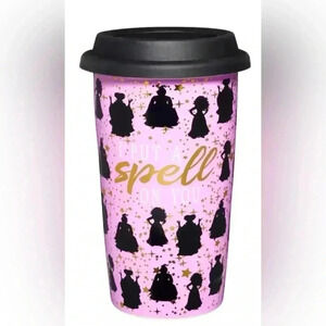 Hocus Pocus Put a Spell on You Travel Tumbler 13 oz. Ceramic purple sealed